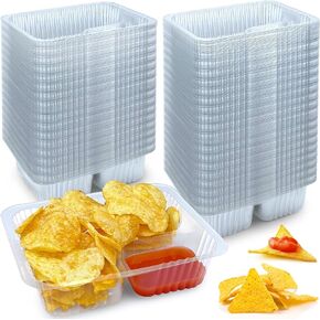 250 Pieces of Plastic Nacho Trays 12 oz 6 x 5 inch Disposable Food Container of Plastic Corn Chips Used for Tray of French Fries and Sauce is Suitable for The Cinema Family Gatherings