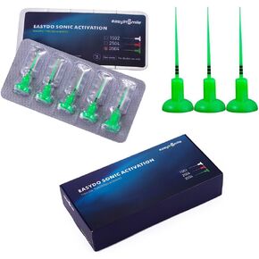 Easydo Sonic Activator Needle Tips 60PCS Bendable Never Breaking File Endodontic Activator Tips (60 Green Tips)