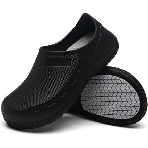 Haifago Men Non Slip Chef Shoes, Waterproof Oil Resistant Kitchen Work Clogs, Food Service Shoes for Restaurant