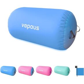 Vapaus Gymnastics Air Barrel Inflatable Tumbling Roller Mat Back Handspring Trainer Air Tumbler Octagon Barrel Gymnastics Equipment for Tumble Track Cheerleading Yoga Training Durable AntiSlip Double Seal Without Pump