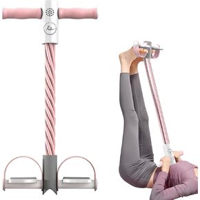Upgraded Abdominal Trainer & Waist Toning Device - 6-Strand Cable Foot Pedal Resistance System for Planks, Sit-Ups, Bird-Dog Exercises, & More - Efficiently Sculpt Your Core, Trim Belly Fat, and Strengthen Your Abs