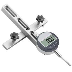 Digital Table Saw Gauge with Dial Indicator 0-1 Inch Range,CNC Machined Aluminum Bar for Fence Alignment on Table Saws Bandsaws (Fits 3/4" or 19mm Groove Width)