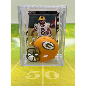 Green Bay Packers NFL Helmet Shadowbox w/Josh Jacobs card