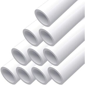 3/4" PVC Pipe, DIY PVC Projects for the Home, Garden, Greenhouse, Farm and Workshop, Sch. 40 Furniture Grade, White [40" x 10 Pack]