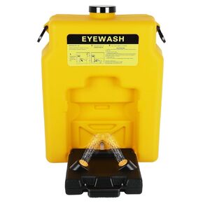 Eye Wash Station 14-Gallon(53L),Portable Eye Wash Station OSHA Approved,Eyewash Station Lasting for 15 Minute,First Aid Eyewash Stations OSHA Approved Unit,Eye Washing Station with Dual Spray
