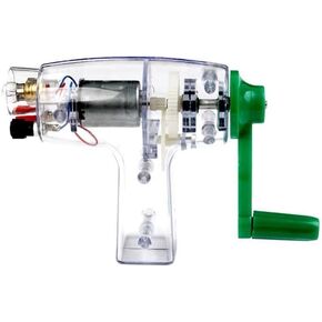 Deluxe Hand Crank Electricity Generator with High/Low Output Switch Hand Crank Dynamo 6.3V 0.3A Light Bulb Mechanical Emergency Power Supply