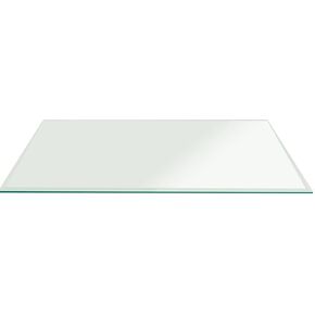 Fab Glass 36x72RECT10THBETE-T Rectangle Glass, 3/8" Thick Bevel Tempered Radius Corners, 36" L x 72" W