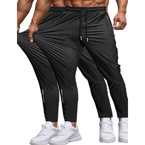 Men's Sweatpants Lightweight Active Pants Quick Dry for Running 、Jogging 、Yoga、Golf with Zipper Pockets
