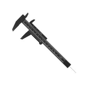 Plastic 150MM High Accuracy Double Rule Scale Durable Gauge Plastic Vernier Caliper Measuring Tool for Measurements(Black)