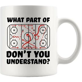 What Part of Don't You Understand Hockey Player Gifts Funny Sarcastic Coach Gifts For Hockey Ceramic Coffee Mug (White, 11 oz)