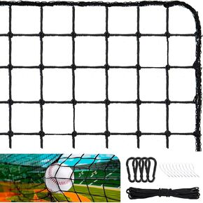 Baseball Net Baseball Softball Backstop Nets Heavy Duty Sports Netting Barrier Netting for Backyard Nylon Baseball Hitting Net for ‎Baseball Basketball Golf Soccer