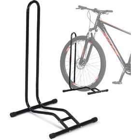 Bike Floor Stand for Indoor/Outdoor Storage - Fits 16"-29" Bikes, Supports Tires up to 2.8" Wide, Stable and Space-Saving Design