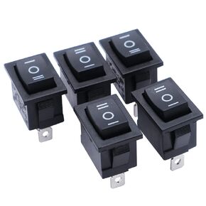 mxuteuk 5pcs Momentary Rocker Switch (ON)-Off-(ON) Toggle Power Snap-in SPDT 3 Pin AC 250V 6A 125V 10A, Use for Car Auto Boat Household Appliances MXU1-2-123