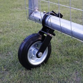Gate Helper Wheel Gate Caster Kit for Supporting Swing Metal Tube Gate with 1-5/8" Thru 2" Gate Frames, 6" Heavy Duty Farm Gate Wheel for Chain Link Fence, Prevent Gate from Dragging, Black, 1 Pack