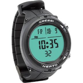 Cressi Nepto Freediving Watch Computer - Fully Customizable - Protection Against Taravana Risk - Logbook - Made in Italy