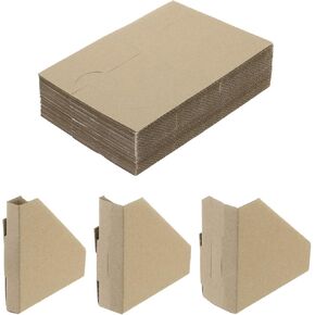MECCANIXITY 40 Pack Adjustable Cardboard Corner Protector, Cardboard Edges Protector 9.5x9.5cm Fits 0.5, 1 and 1.5 Inch Frames Brown