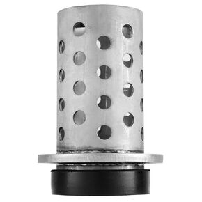 DZQ Perforated Casting Flask Vacuum Casting, 304 Stainless Steel Flanged with Rubber Sprue Base, Various Sizes for Metal Casting (3" x 7")