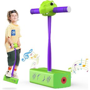 CUUGO LET'S GO! CG Jumping Helps Grow Taller, Dinosaur Toys for Kids 3-5, Foam Pogo Jumper for Kids Pogo Stick for Kids, Outdoor Toys Birthday Party Gifts Toys for Ages 5-7 Easter Basket Stuffers