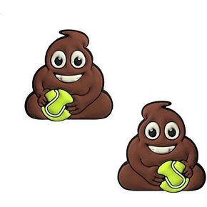 لطيف Turd Tennis Dampener Emoji Style مضرب امتصاص الصدمات 2-Pack