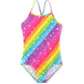 Girls One Piece Swimsuit Quick Dry Beach Swimwear Bathing Suit 2-12 Years