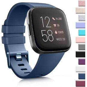AK Sports Bands Compatible for Fitbit Versa 2/Fitbit Versa/Versa Lite/Versa SE, Soft Elastomer Multi-colors Replacement Wristbands for Fitbit Versa 2 Smart Watch