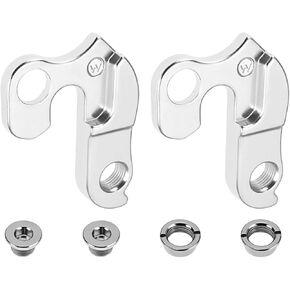 2 Sets Bicycle Derailleur Hook Rear Derailleur Gear Mech Hanger 206375 Compatible with Scott Compatible with Aspect Compatible with Atacama Silver