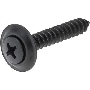 Hillman 3142 10 x 3/4-Inch Oval Phillips Trim Screw with Washer, 20-Pack,Black Phosphate
