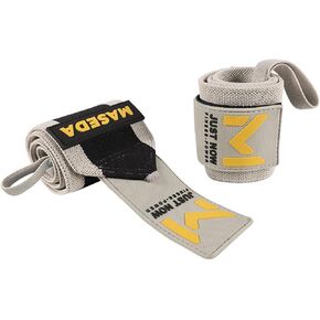 أغطية معصم لرفع الأثقال بدرجة احترافية (24 بوصة) للصالة الرياضية وتدريبات القوة ورفع الأثقال (زوج واحد) - أشرطة حلقة إبهام شديدة التحمل للحصول على أقصى دعم للمعصم في كمال الأجسام واللياقة البدنية (رجال ونساء) in Kuwait