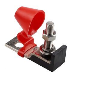 ZOOKOTO Maximum 58V DC MRBF Single Terminal Fuse Block Single Stud Fuse Holder IP66 Waterproof (Single Terminal Fuse Block, Fuse Not Included)