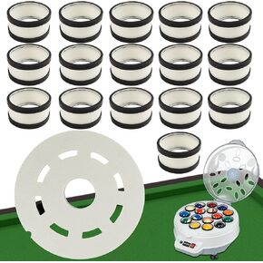 Billiard Ball Cleaning Machine Wool Ring 16 Billiard Ball Cleaner Wool Circle 1 Sheet of Cleaner Felt Long Service Life for Pool Ball Cleaning Machine Replacement Spare Parts