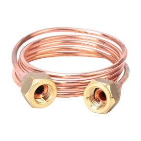 Capillary Tube 1/4in, 2.8mm G1/4in Soft Flexible Copper Capillary Tubing Refrigeration Parts for Refrigerator Refrigerating Cabinet, Metals and Alloys (900mm)