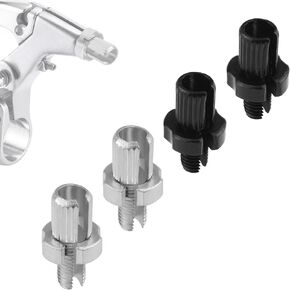 M7 Bike Brake Cable Handle Lever Adjusting Screws, 4pcs Bicycle Brake Handle Lever Fastener, 7mm Aluminum Alloy Brake Lever Adjuster for Mountain Bikes and Road Bikes (Silver & Black)