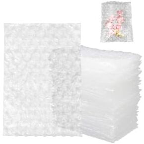 200 Pack 4x6 Inch Bubble Cushion Wrap Bags for Shipping Packing Small Clear Bubble Out Pouches Double Walled Bubble Cushioning Bags for Moving Storage