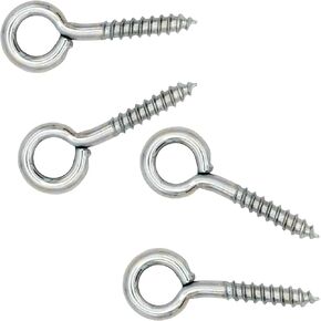 13/16" Zinc-Plated Screw Eyes for Picture Framing - 3/16" Eye 7/16" Shank Pack of 100