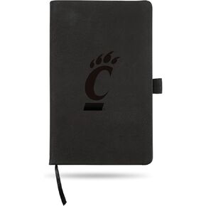 Rico Industries NCAA Cincinnati Bearcats Black Laser Engraved Small Notepad Jounral/Notepad 8.25" x 5.25"- Office Accessory