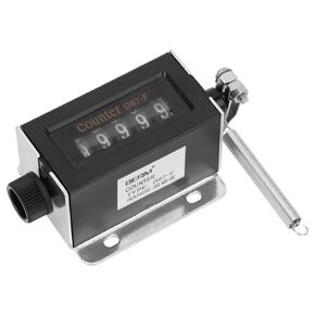 Mechanical Counter, D67F 5 Digit 0-99999 Mechanical Resettable Manual Hand Pull Stroke Tally Counter for Press and Printing Press, Auto Digital Counter