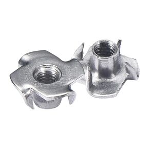 Bolt Dropper Stainless T-Nuts, 1/4"-20 Inch, (25 Pack), Threaded Insert, Choose Size/Quantity, Pronged Tee Nut. (1/4"-20 x 3/8"), Motherboard Screws