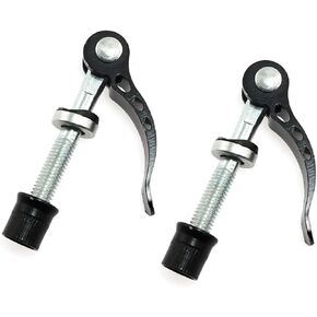 2pcs M8x65 Black Bike Seat Clamp Seat Post Quick Release Saddle Parts for Folding Bicycle Mountain Bike