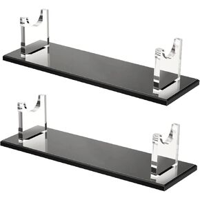 Yalikop Sword Stand 2 Pieces Acrylic Sword Stand Desktop Sword Holder Decorative Sword Stand Display Fixed Display Rack for Sword Table Decoration (Black)