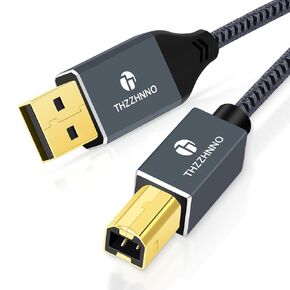USB B to USB C Printer Cable 6.6FT, USB C to USB 2.0 B Cord for MacBook Pro, MIDI Cable for Yamaha Casio Digital Piano, MIDI Keyboard, DJ Controller