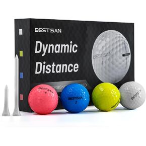 Golf Ball for Men Women, 2-Layer Distance Golf Balls for Longer Shot, Decreased Ball Spin & Improved Golf Shot Accuracy and Control