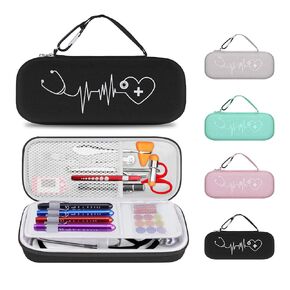 Stethoscope Case for MDF Acoustica/MD One, 3M Littmann Classic III/Lightweight II S.E/Cardiology IV Diagnostic/CORE Digital Stethoscopes, Includes Mesh Pocket for Nurse Accessories -Purple