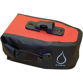 Serfas Monsoon Roll Top Waterproof Bicycle Saddle Bag - Medium (Red/Black)