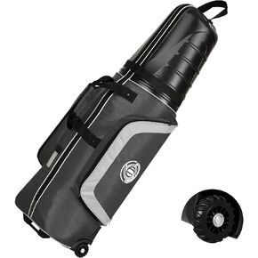 Golf Travel Bag for Airlines, Golf Travel Case with Hard Case Top and Wheels, 1680D Heavy Duty Oxford Golf Travel Covers, Protect Golf Clubs, Lightweight, Easy to Maneuver