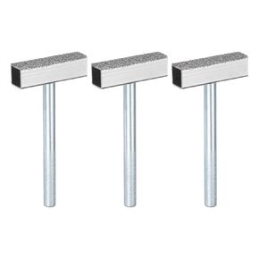 HARFINGTON 3pcs Grinding Wheel Dressers 80 Grit Diamond Grinding Wheel Stone Dressing Tools with Flat Diamond Coated Surface for Grinding Truing Deburring Wheels, Silver