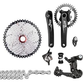 مجموعة نقل الدراجة، 1 × 10 سرعات MTB Derailleurs Shifter Groupset Bike Crankset 11-50T Cassette Flywheel 10 Speed ​​Chain for MTB Mountain Bike