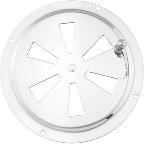 5 inch 316 Stainless Steel Cabin Ventilation Plate Round Louver Vent Cover Butterfly Air Vent Gill Plate Opening and Closing Ventilation Plate for Marine Boat Accessories