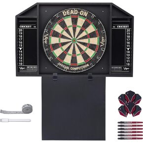 Viper by GLD Products Resolute Dart Backboard, Dead On, Viper V100 Standard Red Flights, Viperlock Shade Medium Red Shafts, Additional Darts, Black