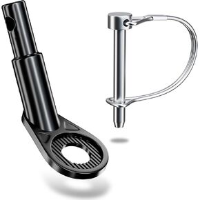 Bike Trailer Hitch, 12mm Stable Bicycle Trailer Hitch, Sturdy & Durable Steel Bike Trailer Attachment, Bike Trailer Hitch Connector for Kid/Pet/Dog/Cargo Trailer - Black