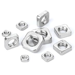 M4 Square Nuts, Machine Screw Nuts, 304 Stainless Steel, Metric, 120Pcs